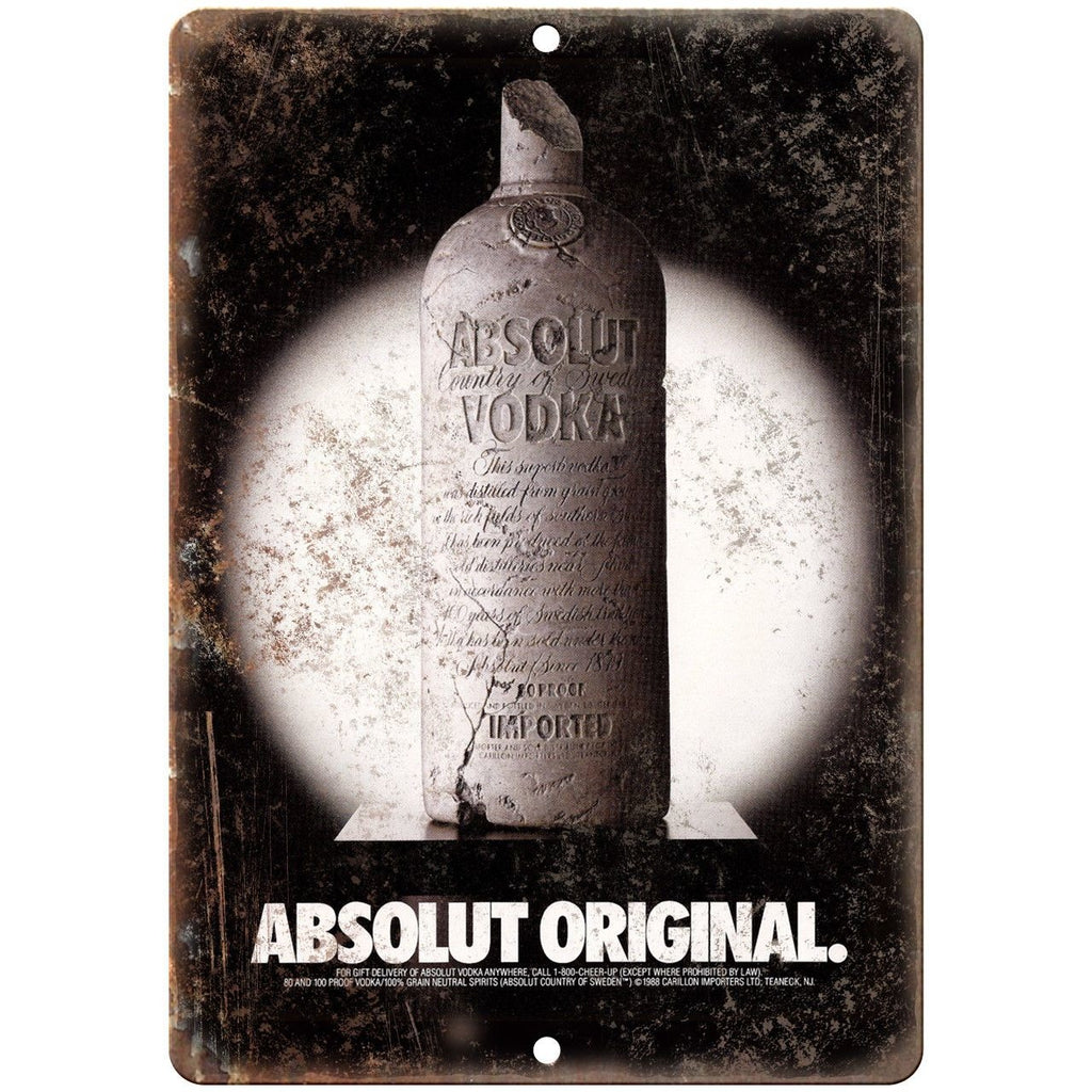 Absolut Vodka Original Vintage Liquor Ad Reproduction Metal Sign E89