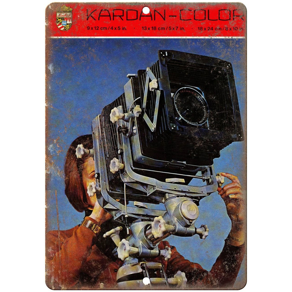 Kardan Color Film Camera 10" x 7" Retro Look Metal Sign