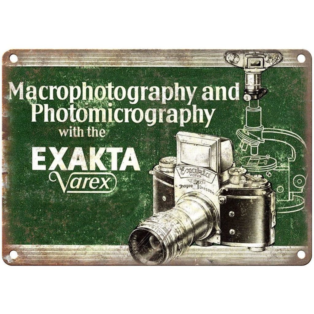 Exakta Varex 35 mm Camera Ad 10" x 7" Retro Look Metal Sign