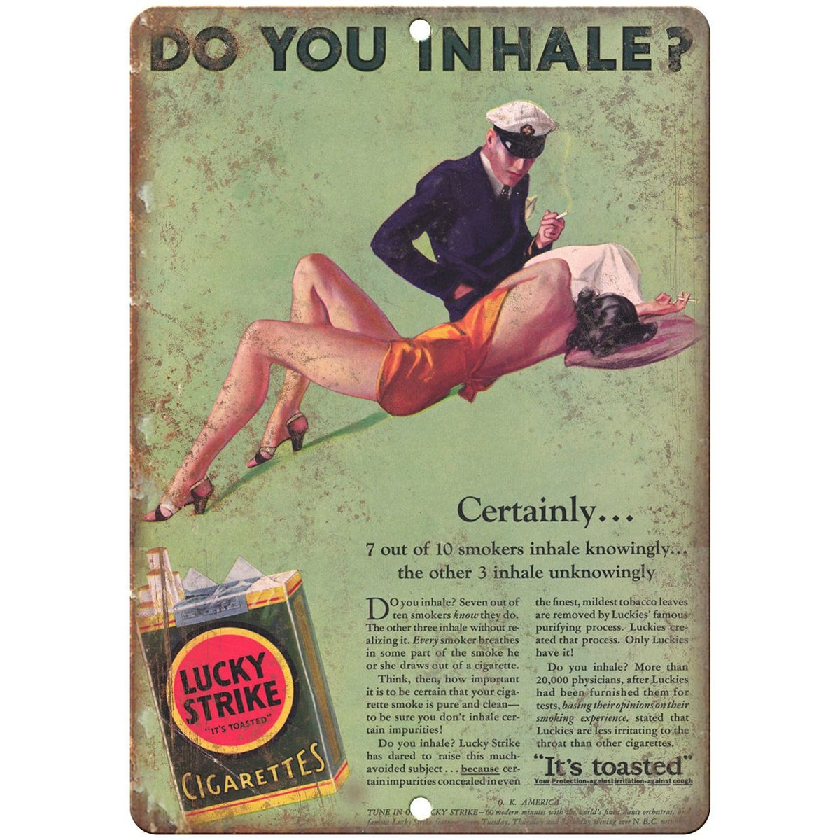 Lucky Strike Do you Inhale vintage ad 9
