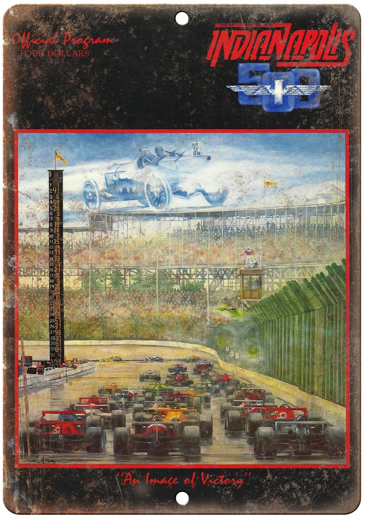 Indianapolis 500 Official Program Ad Metal Sign