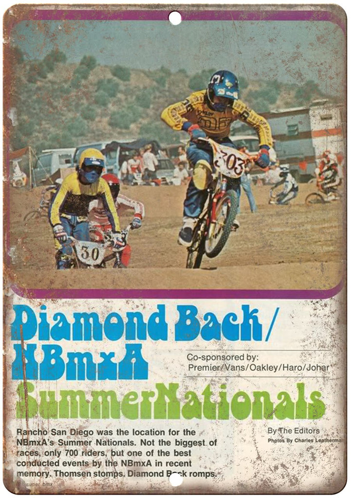 Diamond Racing Summer Nationals Metal Sign
