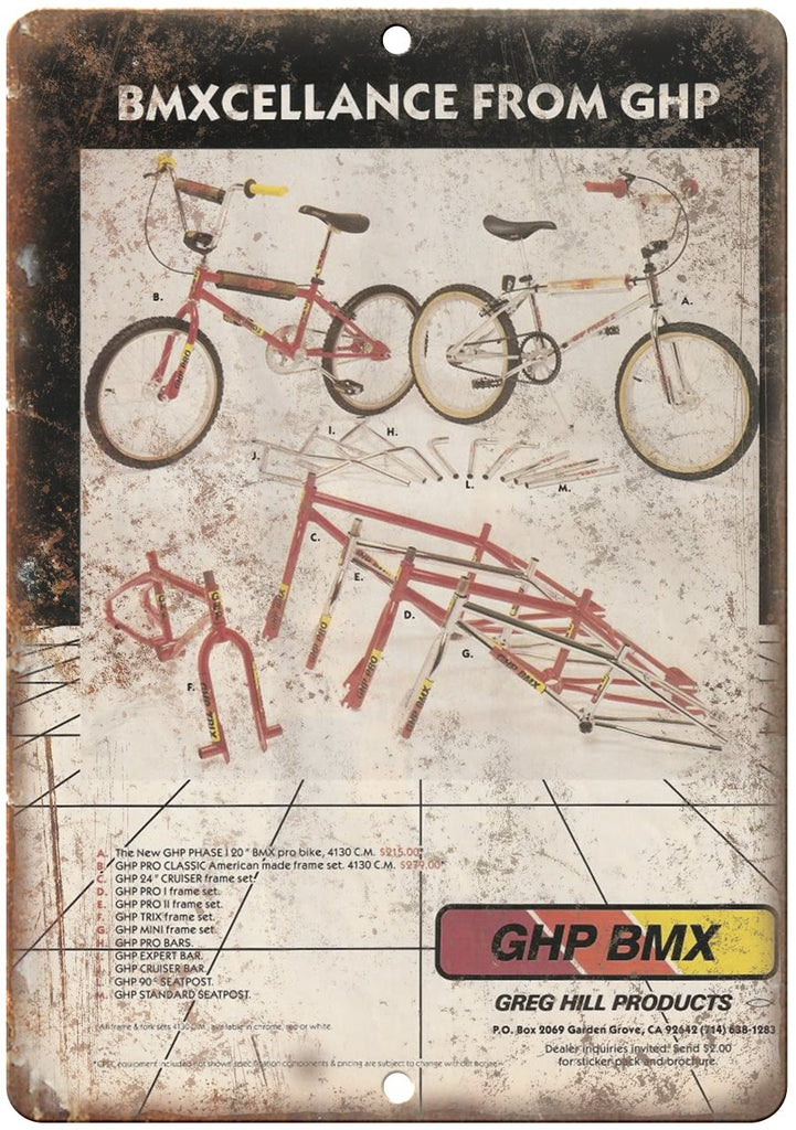 Greg Hill BMX Freestyle Metal Sign