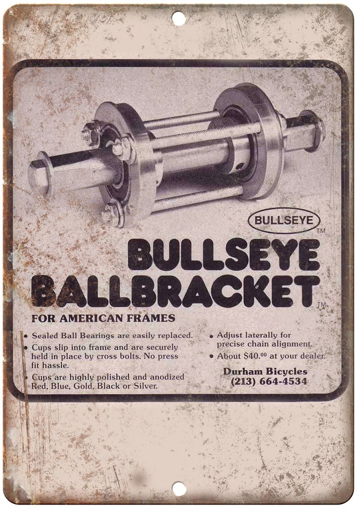 Bullseye Ballbracket BMX Ad Metal Sign
