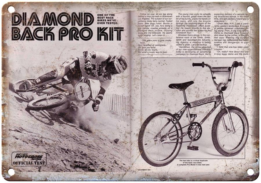 1981 Diamond Back Pro Kit BMX Metal Sign