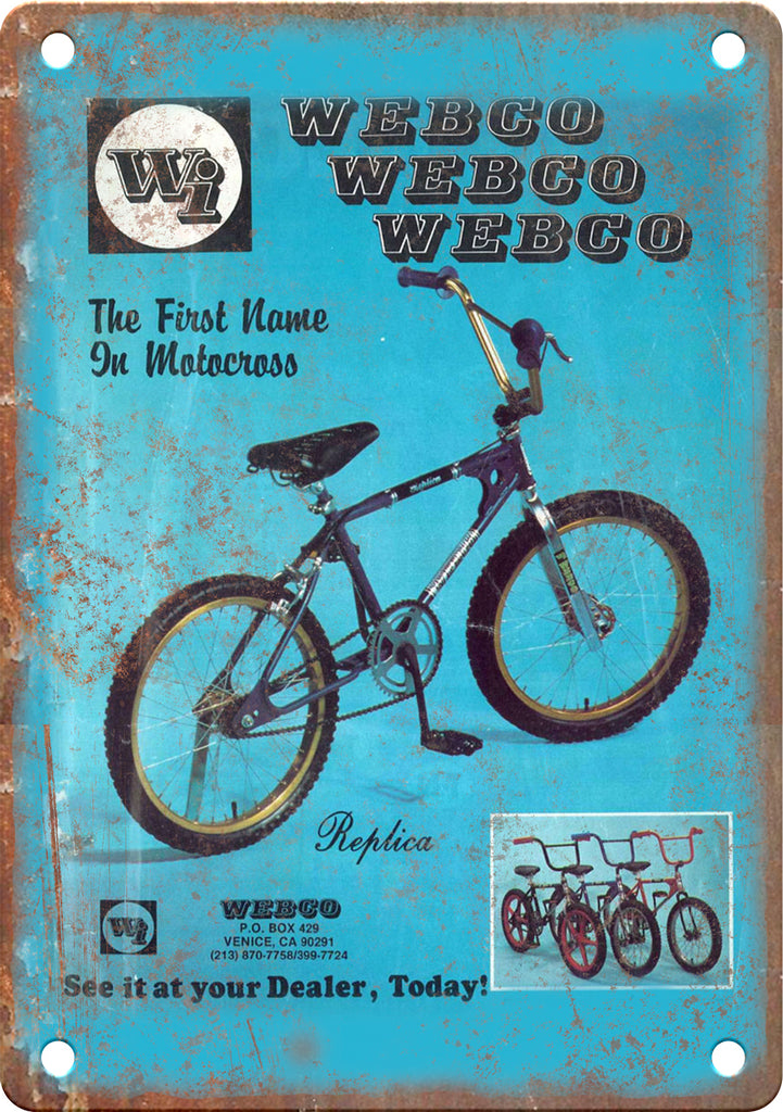 1979 Webco BMX Old School Ad Metal Sign