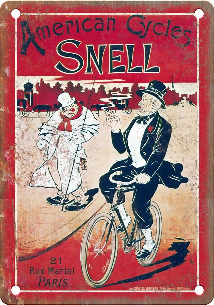 Vintage American Cycles Snell Poster Reproduction Metal Sign