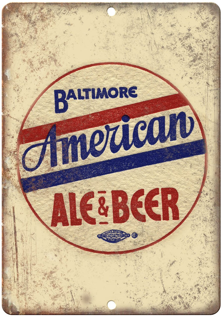 Americana Ale & Beer Baltimore MD Metal Sign
