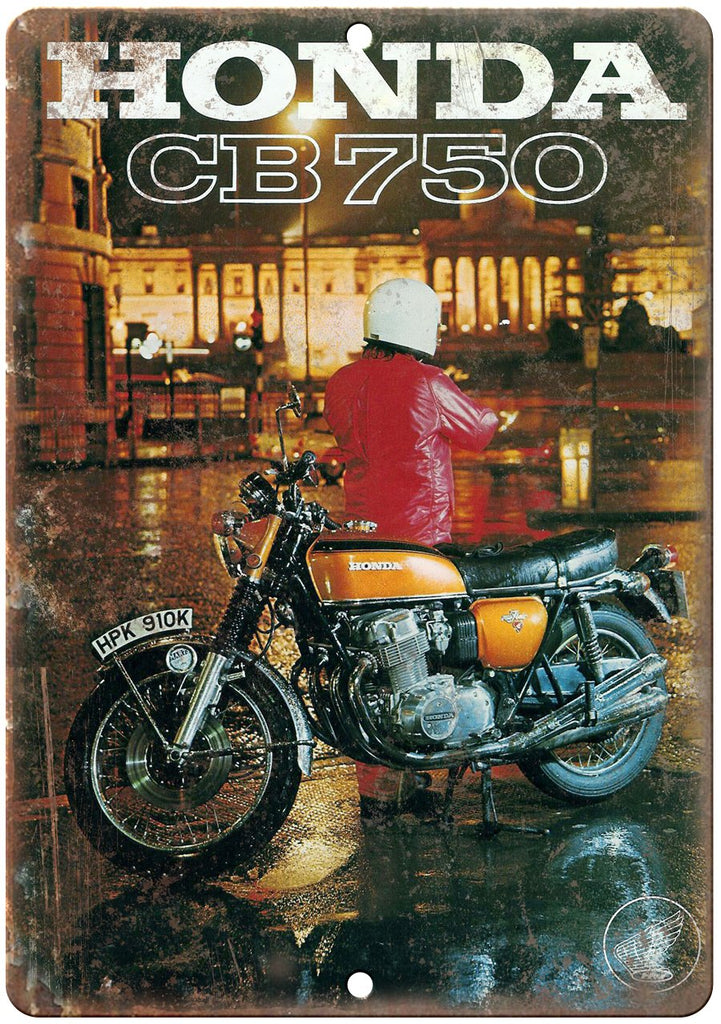 Honda CB 750 Motorcycle Vintage Print Ad Metal Sign