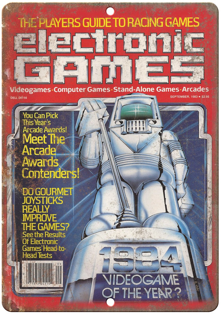 1983 Electronic Games Video Game Cover Art Metal Sign