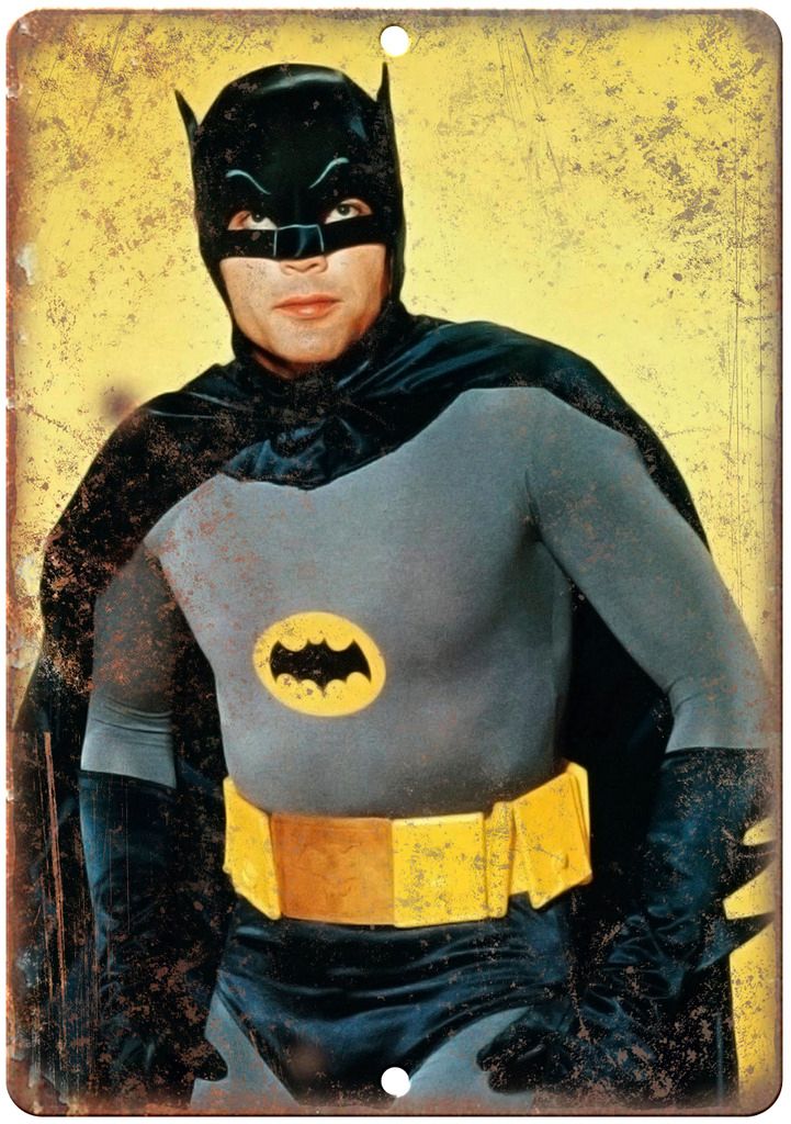 Batman Adam West Vintage 1960s Movie Photo Metal Sign