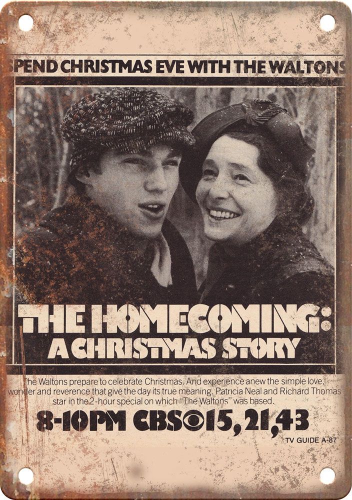 The Waltons Homecoming Christmas TV Show Reproduction Metal Sign