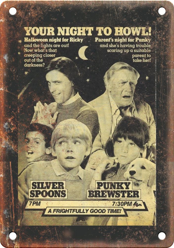 Silver Spoons Punky Brewster TV Show Ad Reproduction Metal Sign