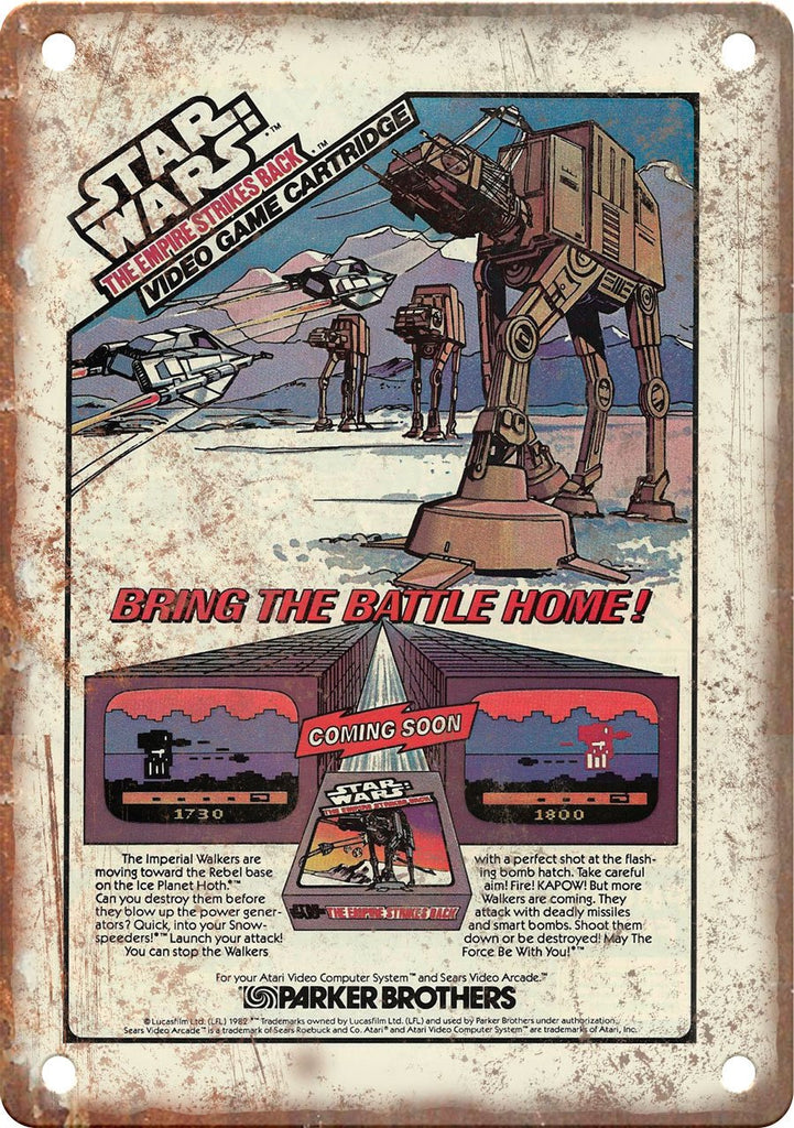 Comic Book Vintage Video Game Ad Metal Sign