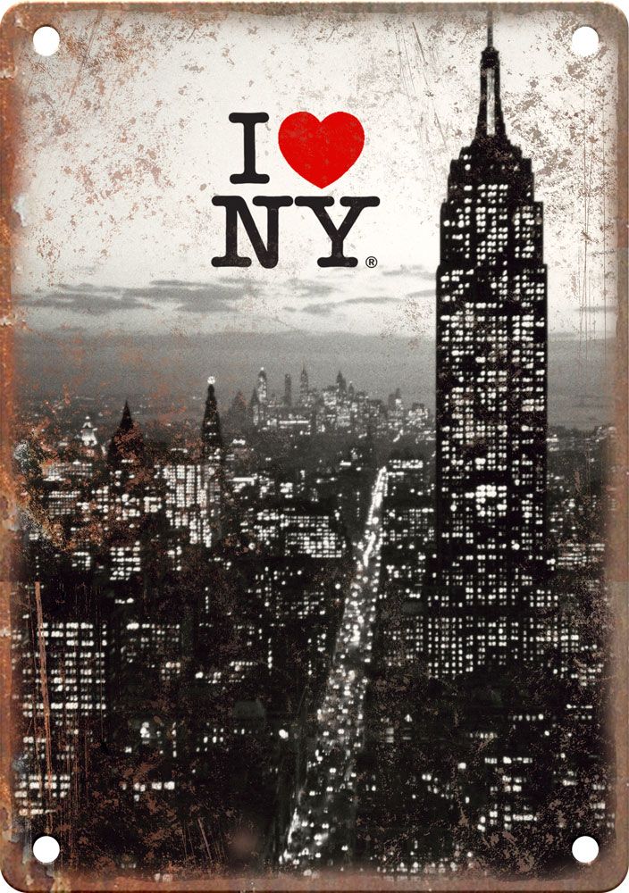 Metal Sign - Photo of New York City - Vintage Look Reproduction