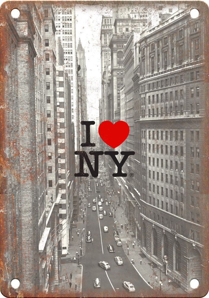 Metal Sign - Photo of New York City - Vintage Look Reproduction