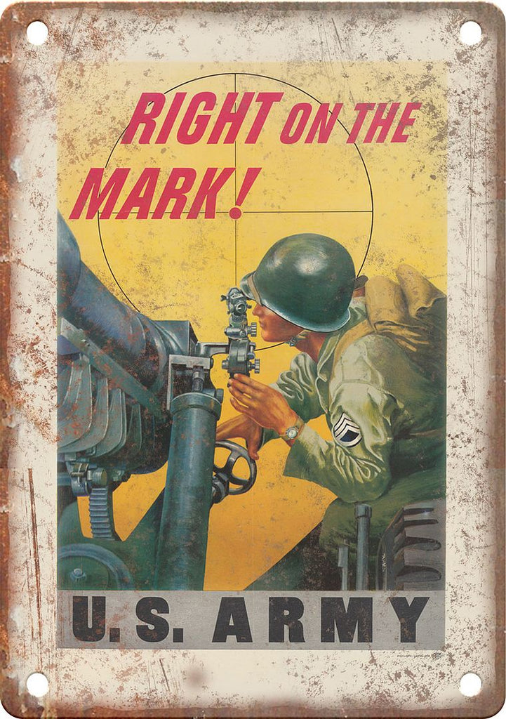 U.S. Army WWII Propaganda Poster Reproduction Metal Sign