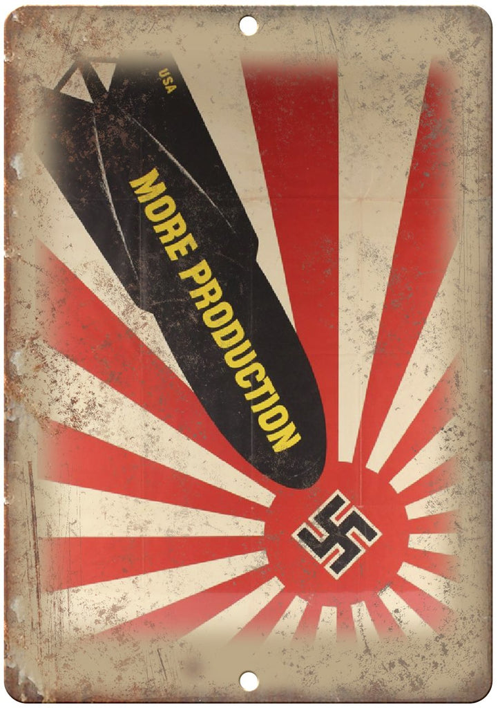 Nazi Swastika WW2 Propoganda Poster Hitler Metal Sign