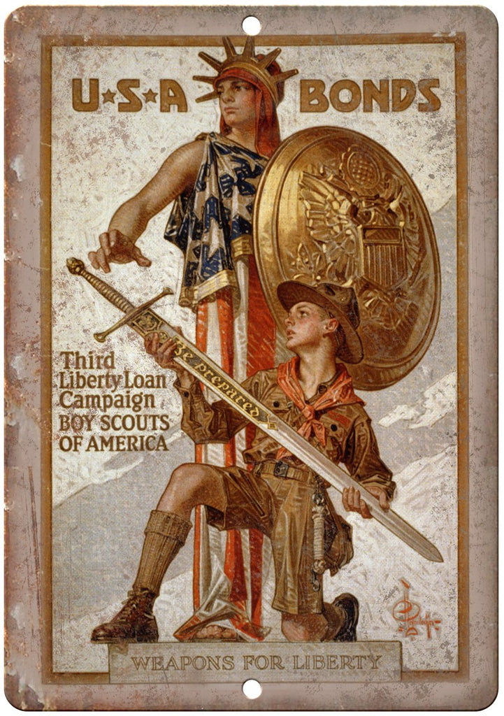 USA War Bonds Vintage Poster Art Metal Sign