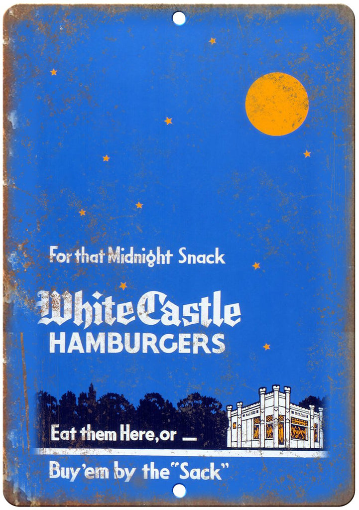 White Castle Hamburgers Metal Sign