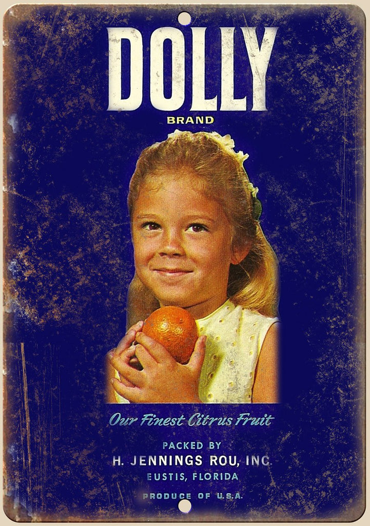 Dolly Brand Apples Metal Sign