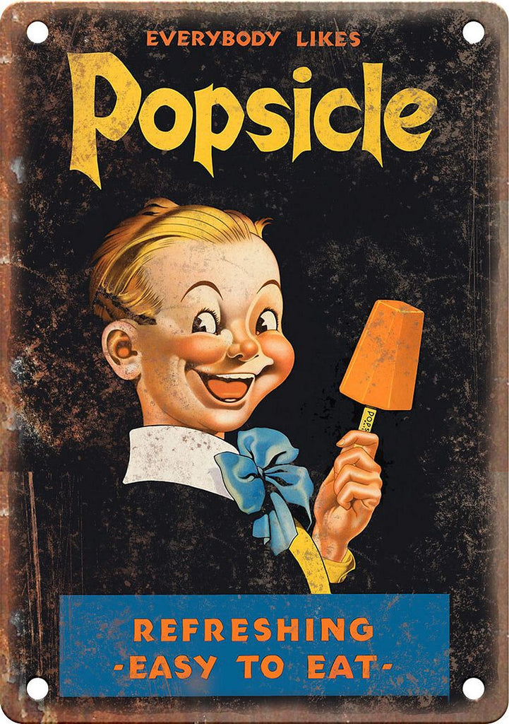 Popsicle Vintage Ice Cream Ad Metal Sign