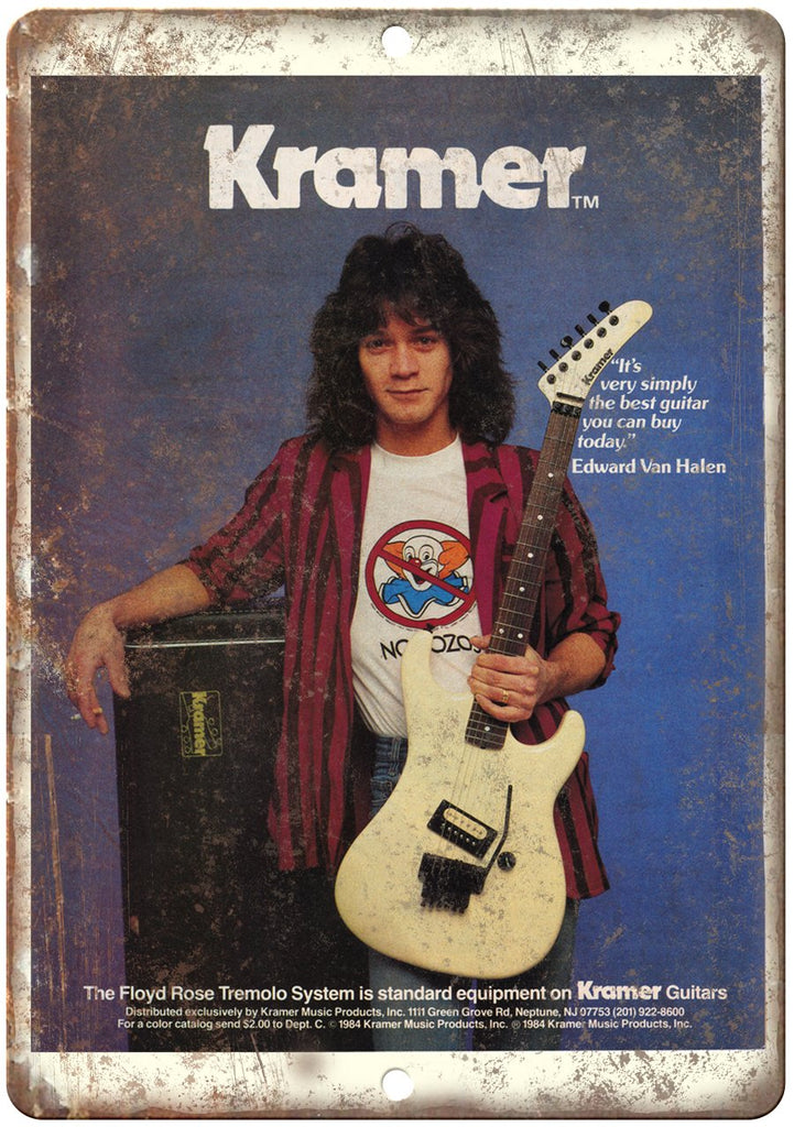 Kramer Eddie Van Halen Guitar Metal Sign