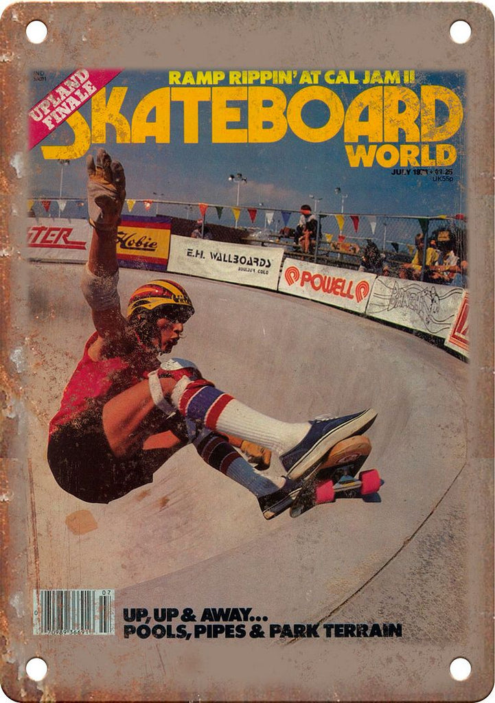 1978 Skateboard World Retro Magazine Cover Metal Sign