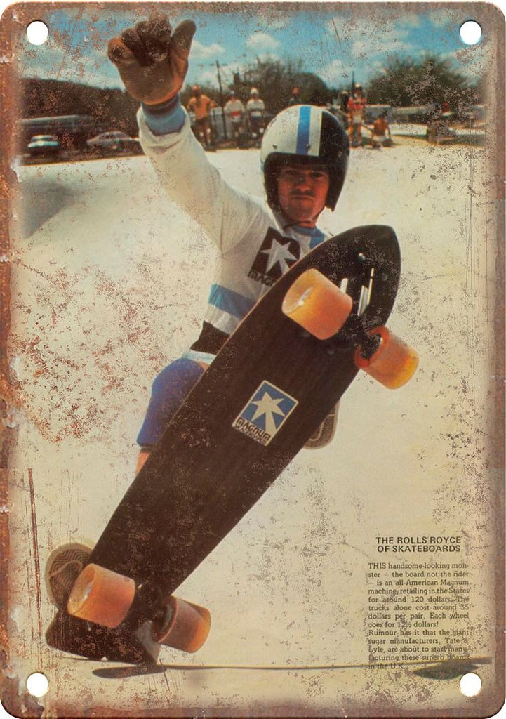 Vintage Skateboard Photo Magazine Metal Sign