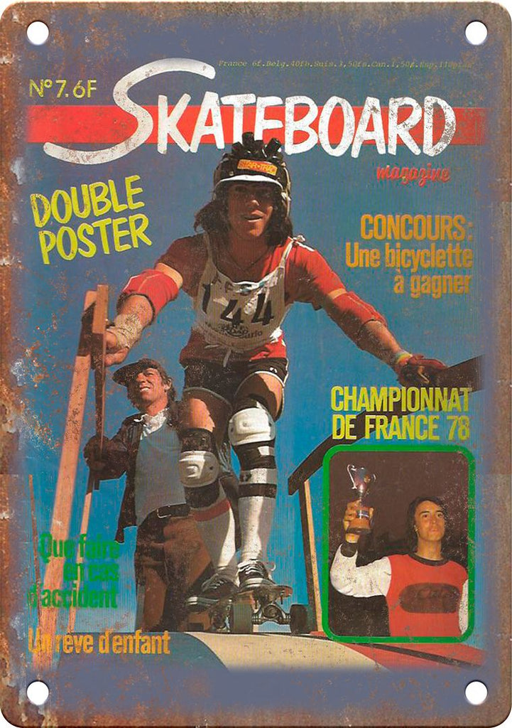 Skateboard Magazine Cover Metal Sign