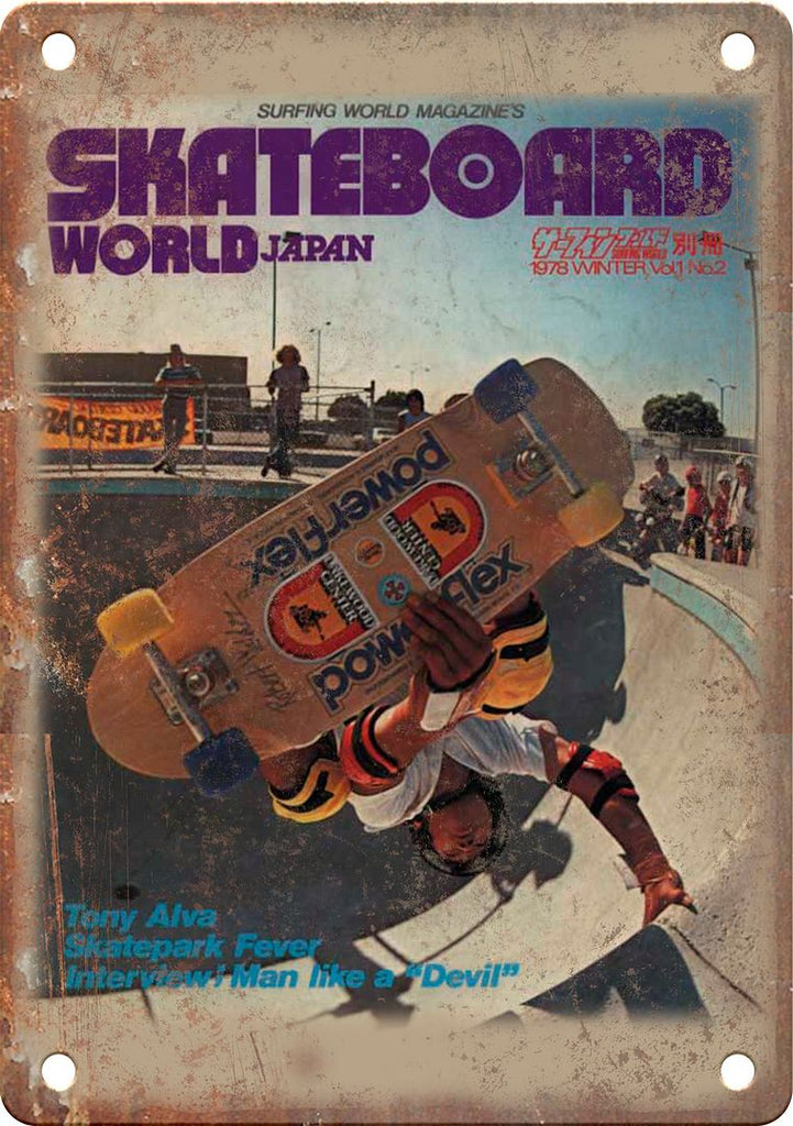 Skateboard World Japan Skateboard Cover Metal Sign