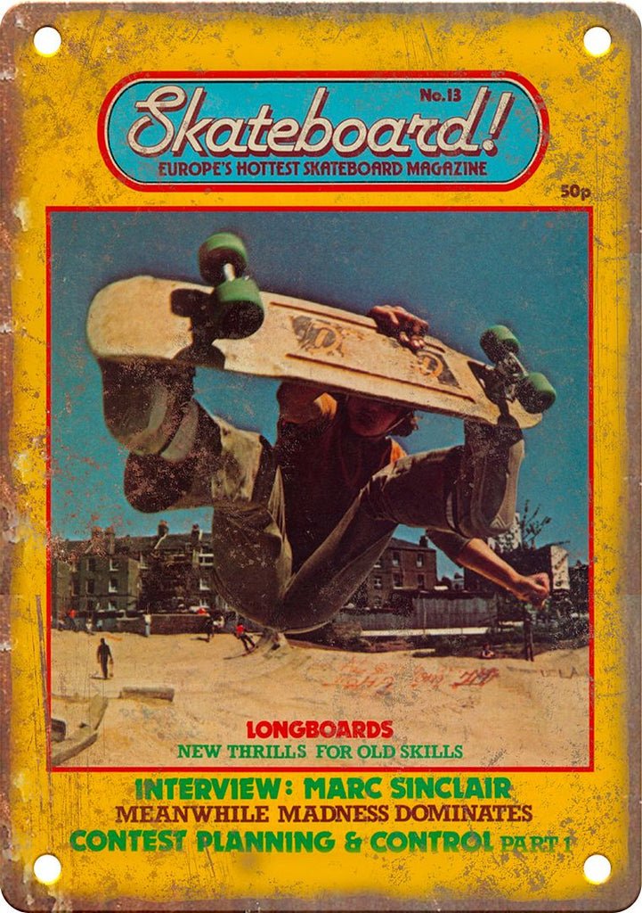 Skateboard! Vintage Magazine Cover Metal Sign