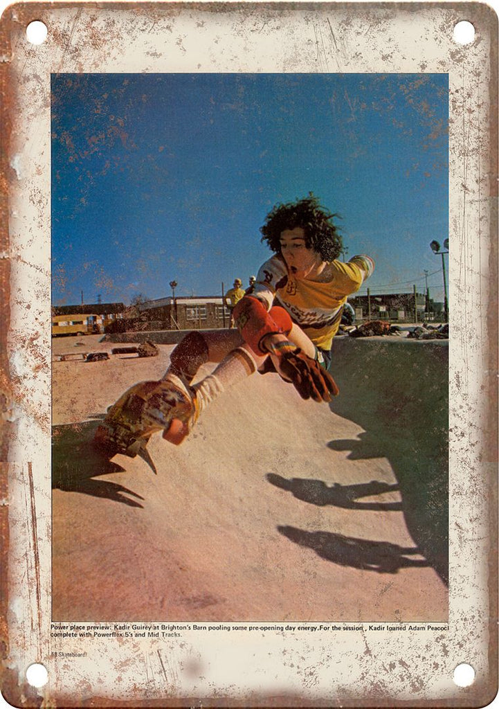 Vintage Skateboard Photo Metal Sign