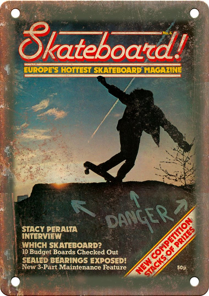 Skateboard! Vintage Magazine Cover Metal Sign