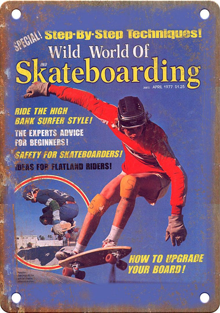 Wild World of Skateboarding Magazine Cover Metal Sign