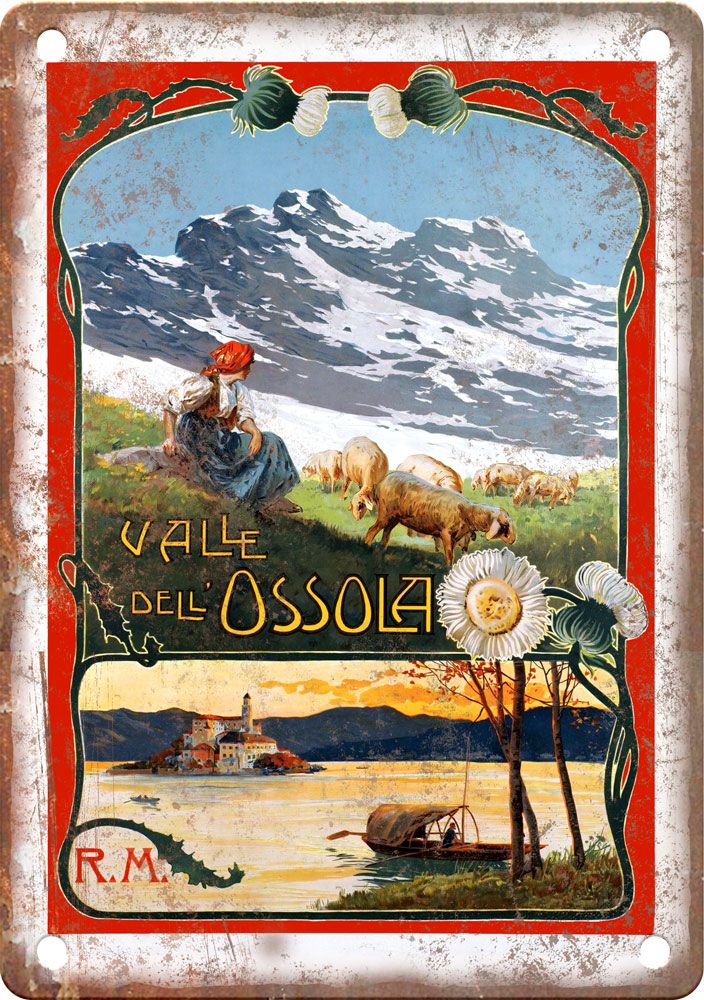 Vintage Valle Dell Ossola Travel Poster Retro Reproduction T442