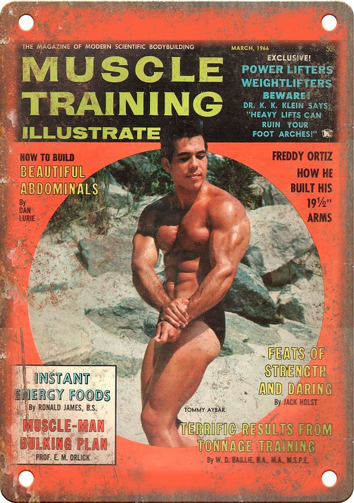 Muscle Training Illustrated Magazine Metal Sign