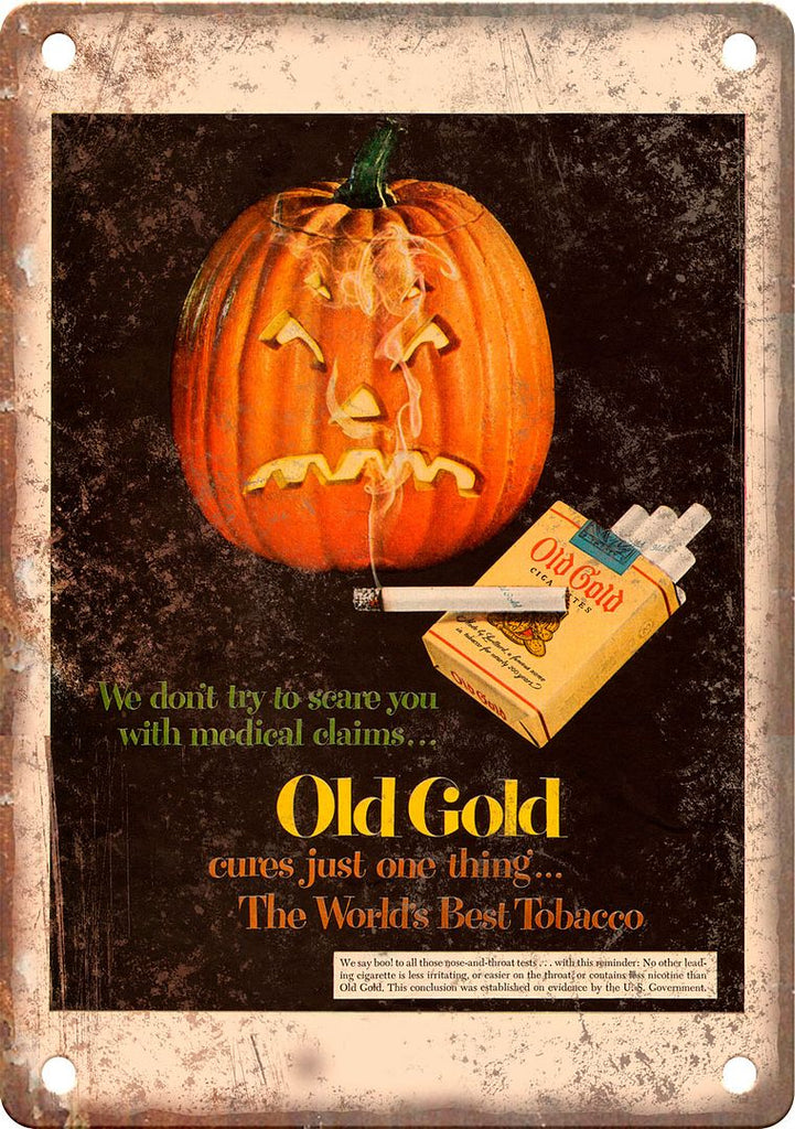 Old Gold Cigarette Tobacco Metal Sign