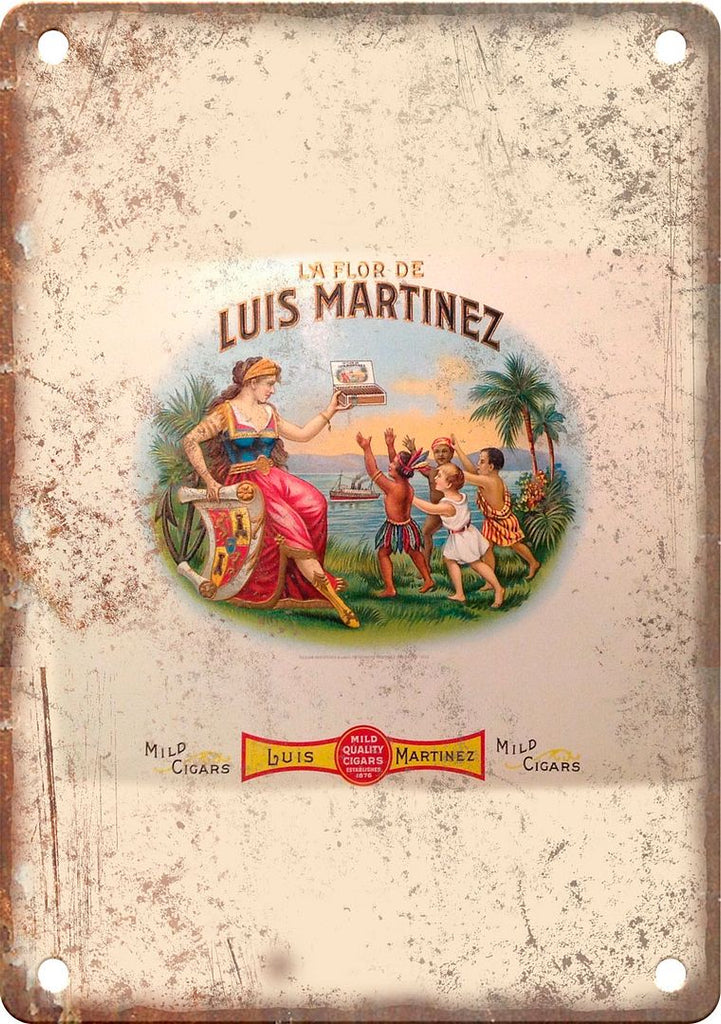 Luis Martinez Cigar Box Label Metal Sign