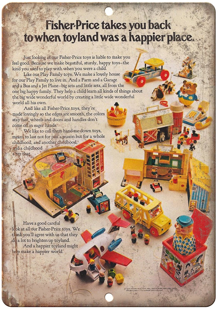 Toyland Vintage Toy Ad Metal Sign