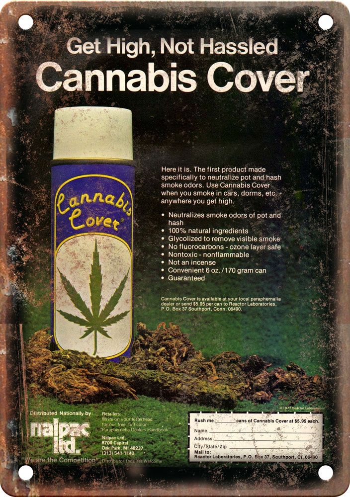 Vintage Cannabis Cover Weed Marijuana Ad Reproduction Metal Sign