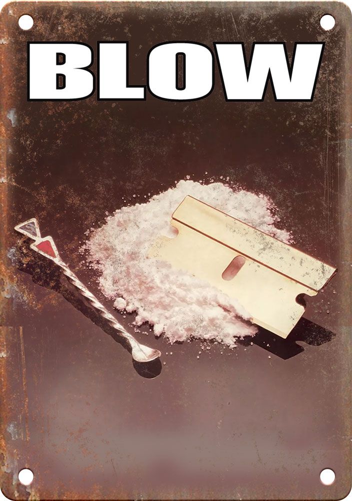 Cocaine Blow Vintage 70's Drug Ad Reproduction Metal Sign