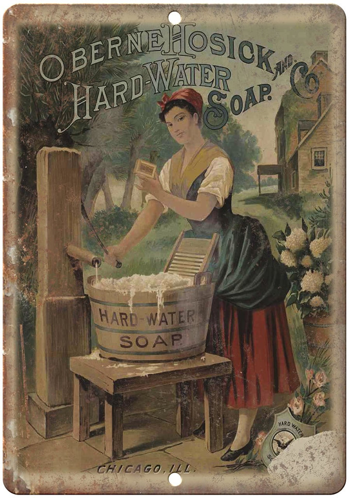 Oberne Hosick Hard Water Soap Company Metal Sign