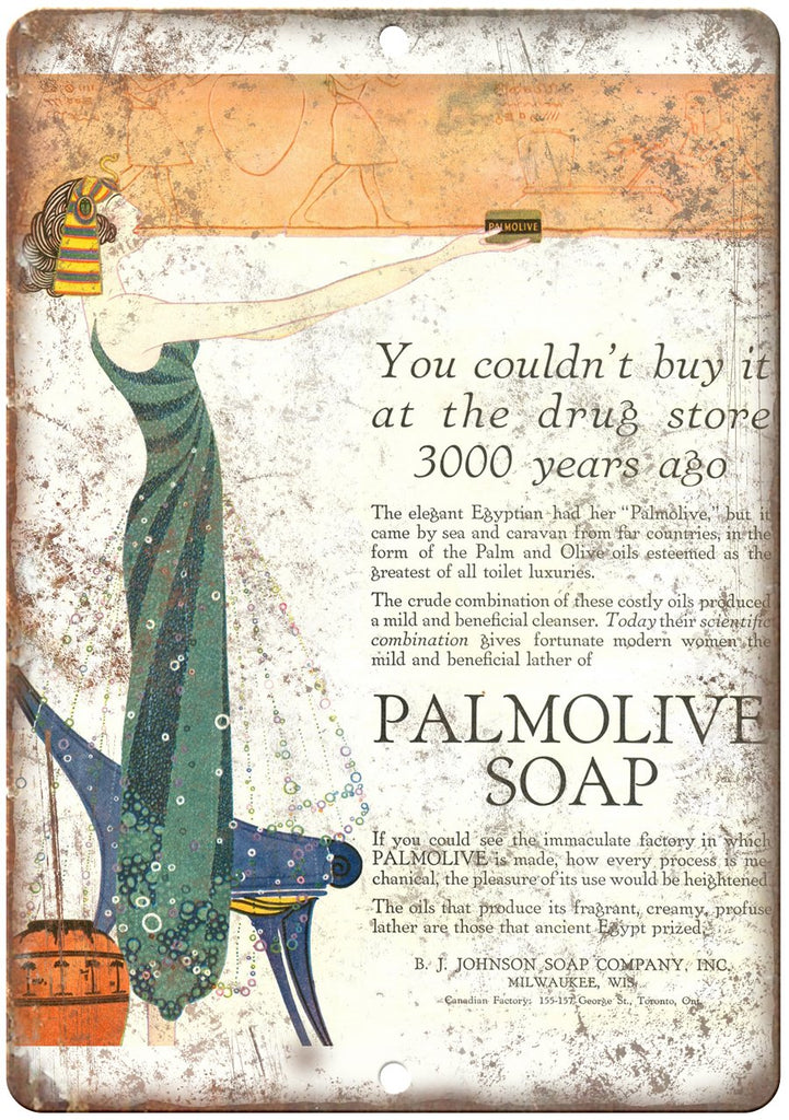 Palmolive Bath Soap Metal Sign