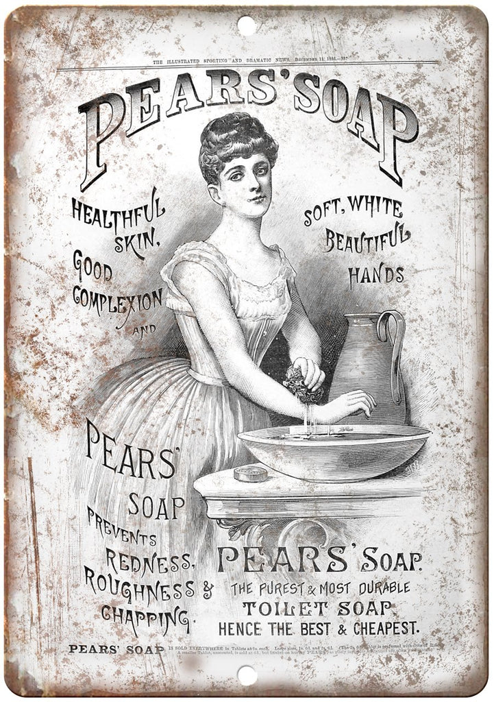 Pears Soap Healthy Skin Metal Sign