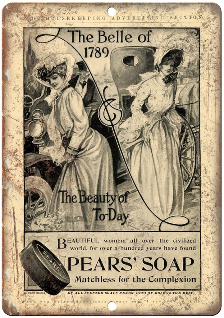 Pears Beauty Bath Soap  Metal Sign