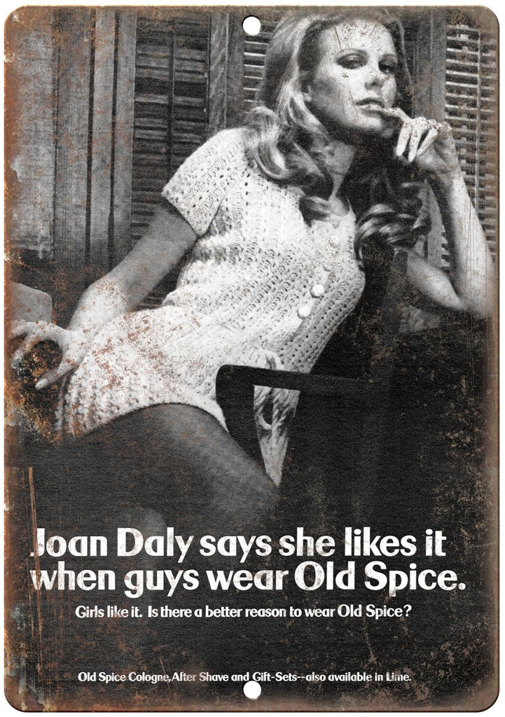 Joan Daly Old Spice After Shave Metal Sign