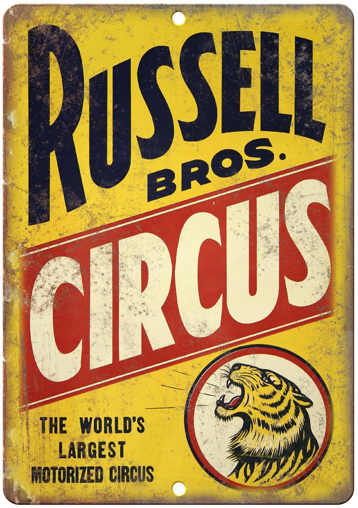 Russell Bros Circus Metal Sign