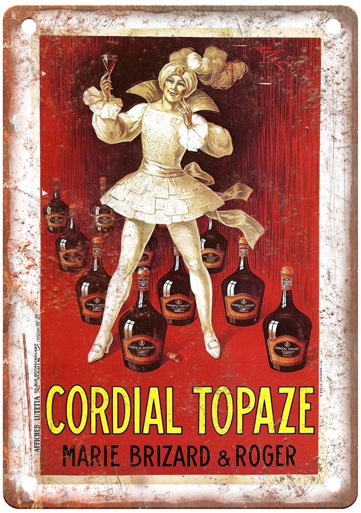 Le MONNIER, Henry Cordial Topaze, 1924 Liquor Poster Retro Look Sign