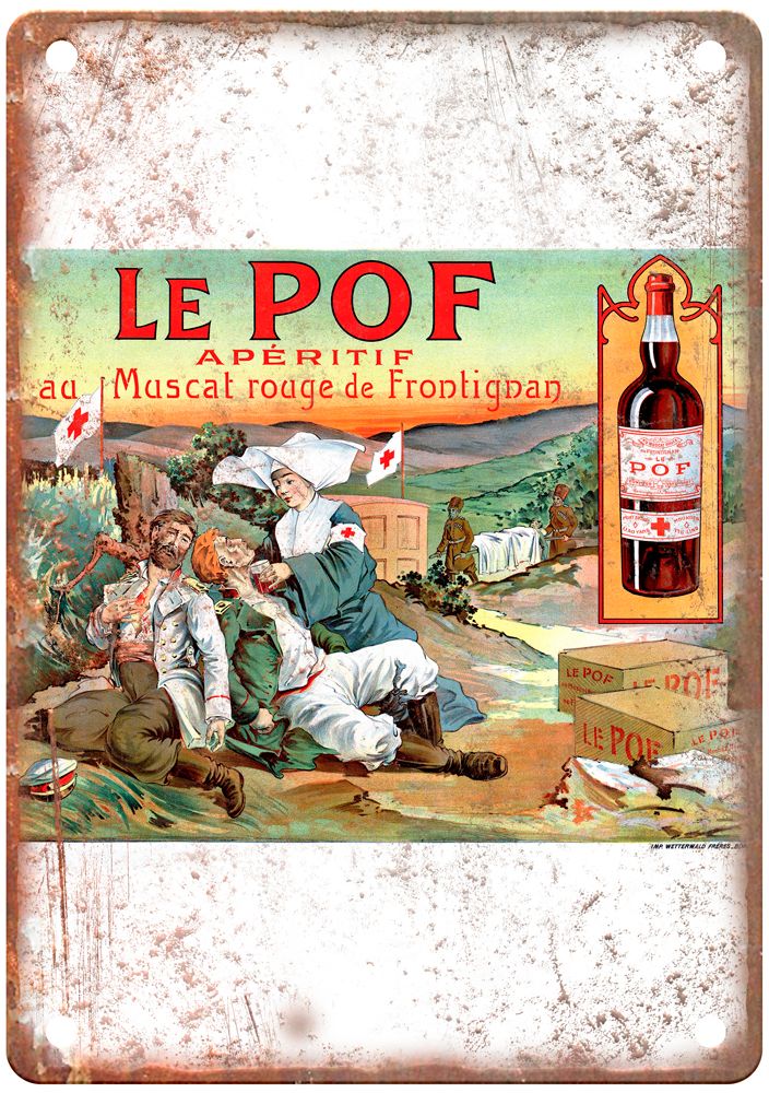 Apéritif au Muscat Rouge de Frontignan Liquor Poster Retro Look Sign